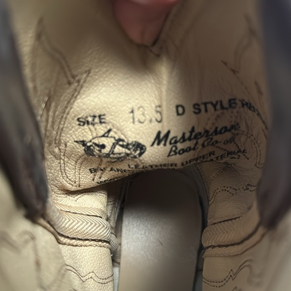 Masterson: Brown Leather  Boots Sz 13.5 - Picture 8 of 9